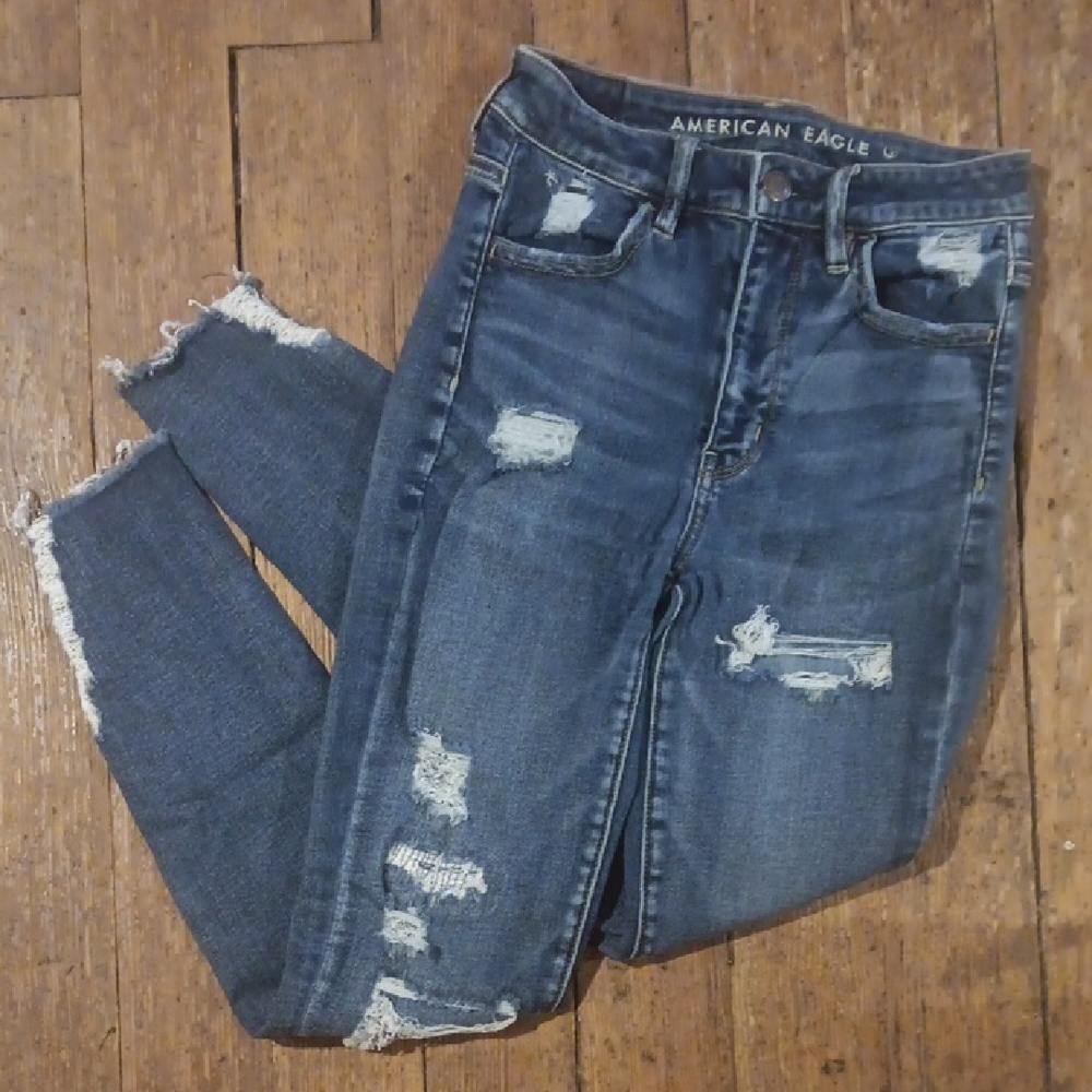 American Eagle Skinny Hi-Rise Jegging Jeans With Ne(x)t Level Stretch Size 2